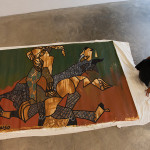 L'Abime, peinture pigmentaire : 350 x 210 cm.