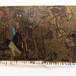 Adoration, peinture pigmentaire : 450 x 200 cm.