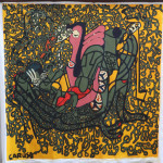 Cellular,  peinture pigmentaire : 200 x 194 cm.