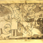 Verdun, étude à la mine de plomb : 167 x 66 cm.